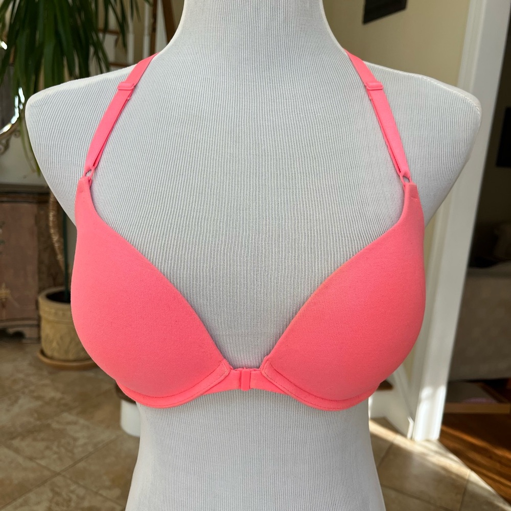 Victoria Secret Coral Underwire padded bra 36C